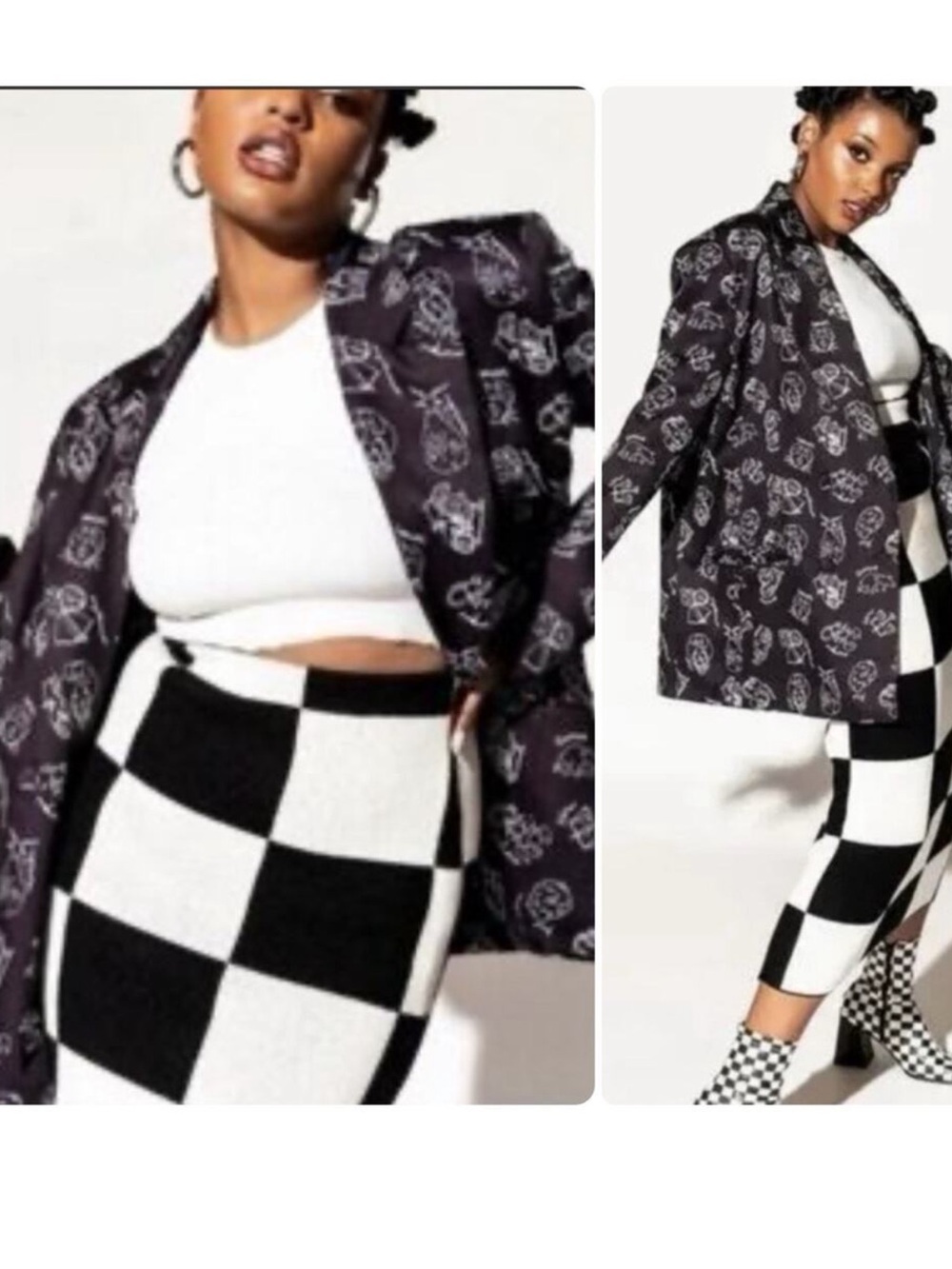 Dressed in LALA Black Zodiac Astrology Graphic Oversized Blazer Jacket size 3X - Picture 2 of 10